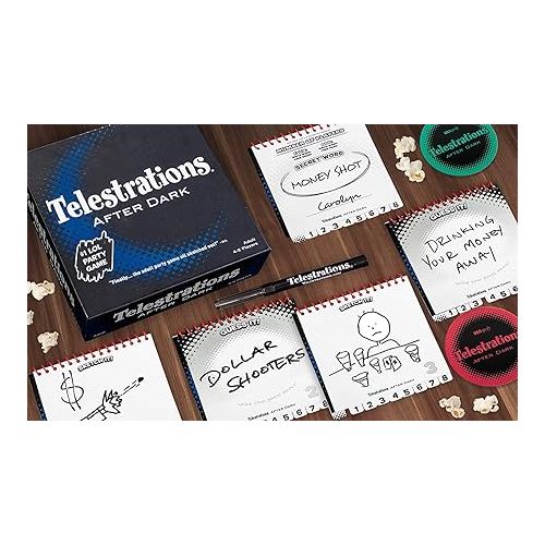  Telestrations After Dark Adult Board Game | An Adult Twist on The #1 Party Game | The Telephone Game Sketched Out | Ages 17+