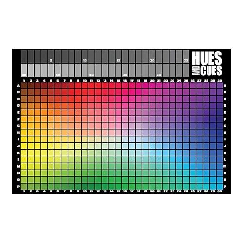  USAOPOLY HUES and CUES | Vibrant Color Guessing Game Perfect for Family Game Night | Connect Clues and Colors Together | 480 Color Squares to Guess