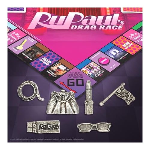  Monopoly RuPaul’s Drag Race | Officially Licensed Collectible Board Game | Play as Checkered Flag, Lipstick, Roll of Duct Tape, and More | Based On Hit Reality TV Series for 6 Players