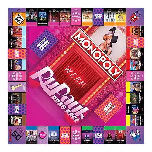  Monopoly RuPaul’s Drag Race | Officially Licensed Collectible Board Game | Play as Checkered Flag, Lipstick, Roll of Duct Tape, and More | Based On Hit Reality TV Series for 6 Players