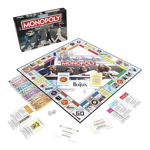  Monopoly: The Beatles | Play as Rocky Raccoon, Maxwell's Silver Hammer, I Am The Walrus & More | Officially Licensed Collectible Game Based on The Beatles Rock Band for 2-6 Players