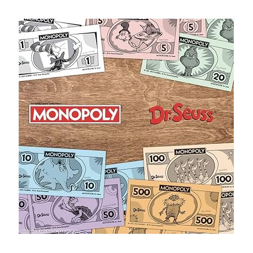  Monopoly: Dr. Seuss | Buy, Sell, Trade Dr. Seuss Books | Collectible Classic Monopoly Game Featuring Custom Game Board & Artwork | Officially-Licensed Dr. Seuss Game & Merchandise