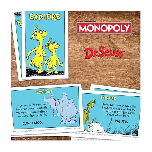  Monopoly: Dr. Seuss | Buy, Sell, Trade Dr. Seuss Books | Collectible Classic Monopoly Game Featuring Custom Game Board & Artwork | Officially-Licensed Dr. Seuss Game & Merchandise