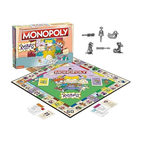  Monopoly Rugrats Board Game | Based on The Nickelodean Series Rugrats | Officially Licensed Rugrats Merchandise | Themed Classic Monopoly Game