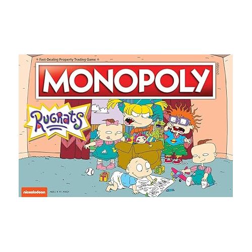  Monopoly Rugrats Board Game | Based on The Nickelodean Series Rugrats | Officially Licensed Rugrats Merchandise | Themed Classic Monopoly Game