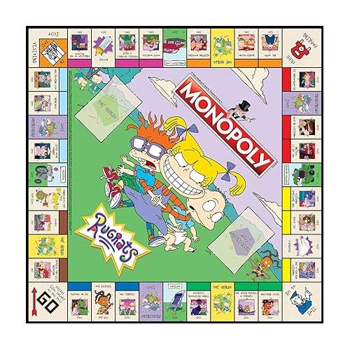  Monopoly Rugrats Board Game | Based on The Nickelodean Series Rugrats | Officially Licensed Rugrats Merchandise | Themed Classic Monopoly Game