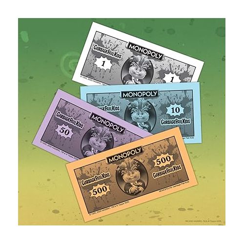  Monopoly Garbage Pail Kids | Based on Topps Company Garbage Pail Kids Trading Cards | Collectible Monopoly Game | Officially Licensed Garbage Pail Kids Game