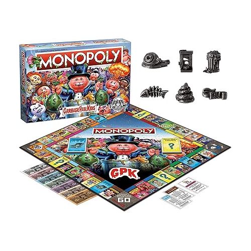  Monopoly Garbage Pail Kids | Based on Topps Company Garbage Pail Kids Trading Cards | Collectible Monopoly Game | Officially Licensed Garbage Pail Kids Game