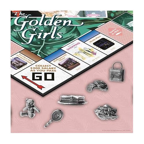  Monopoly: The Golden Girls Board Game | Buy, Sell, Trade Fan-Favorite Locations | Classic Monopoly Game Featuring Golden Girls TV Show Theme | Officially-Licensed Golden Girls Merchandise