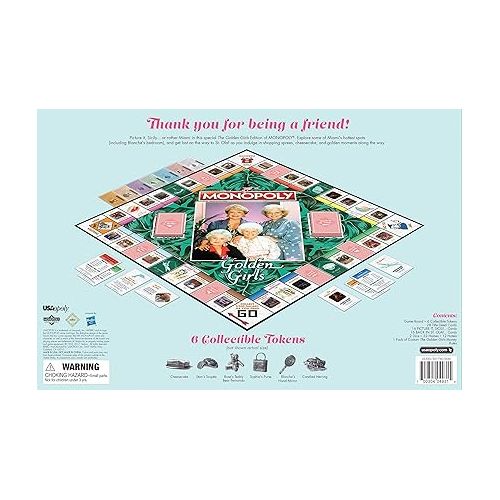 Monopoly: The Golden Girls Board Game | Buy, Sell, Trade Fan-Favorite Locations | Classic Monopoly Game Featuring Golden Girls TV Show Theme | Officially-Licensed Golden Girls Merchandise