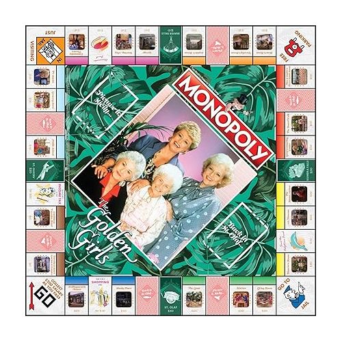  Monopoly: The Golden Girls Board Game | Buy, Sell, Trade Fan-Favorite Locations | Classic Monopoly Game Featuring Golden Girls TV Show Theme | Officially-Licensed Golden Girls Merchandise