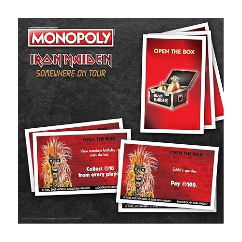  Monopoly Iron Maiden | Play as Bruce’s Lantern, Guitar Amp Stack, Nicko’s Drum Kit, and More | Officially Licensed Collectible Game Honoring British Classic Heavy Metal Icons