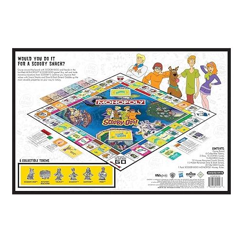  Monopoly Scooby-Doo! Board Game | Official Scooby-Doo! Merchandise Based on The Popular Scooby-Doo! Cartoon | Classic Monopoly Game Featuring Scooby-Doo! Characters