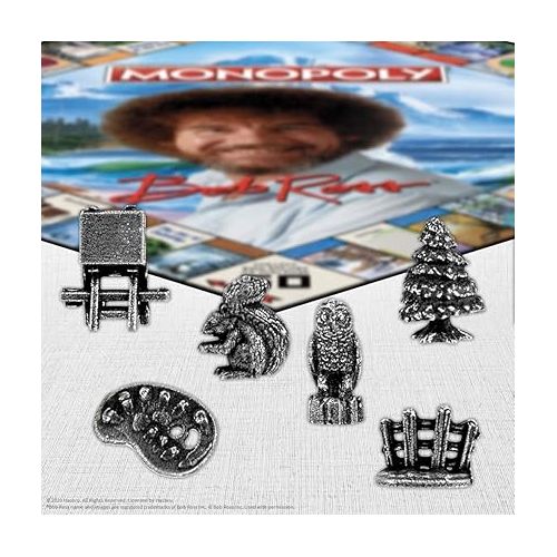  Monopoly Bob Ross | Based on Bob Ross Show The Joy of Painting | Collectible Monopoly Game Featuring Bob Ross Artwork | Officially Licensed Monopoly