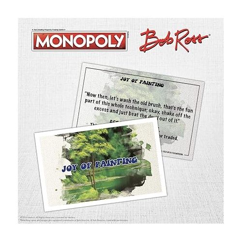  Monopoly Bob Ross | Based on Bob Ross Show The Joy of Painting | Collectible Monopoly Game Featuring Bob Ross Artwork | Officially Licensed Monopoly