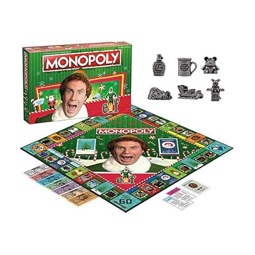  Monopoly Elf | Based on Christmas Comedy Film Elf | Collectible Monopoly Game Featuring Familiar Locations and Iconic Moments | Officially Licensed Monopoly