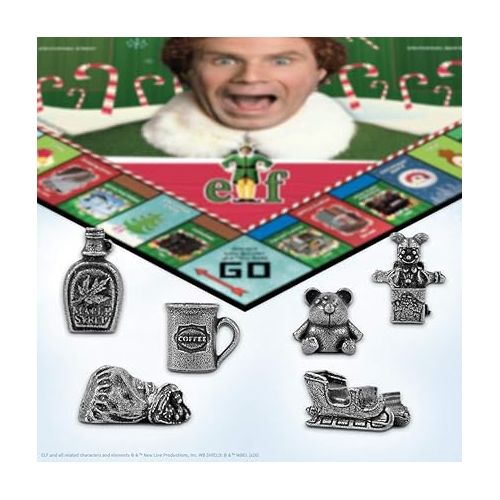  Monopoly Elf | Based on Christmas Comedy Film Elf | Collectible Monopoly Game Featuring Familiar Locations and Iconic Moments | Officially Licensed Monopoly