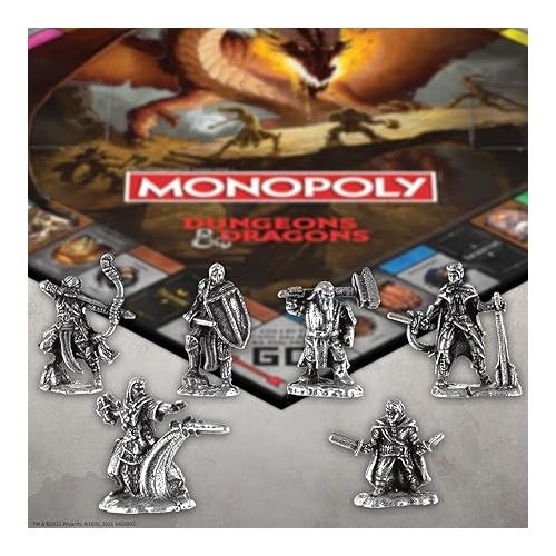  Monopoly Dungeons & Dragons | Collectible Monopoly Featuring Familiar Locations and Iconic Monsters from The D&D Universe, 2-6 Players