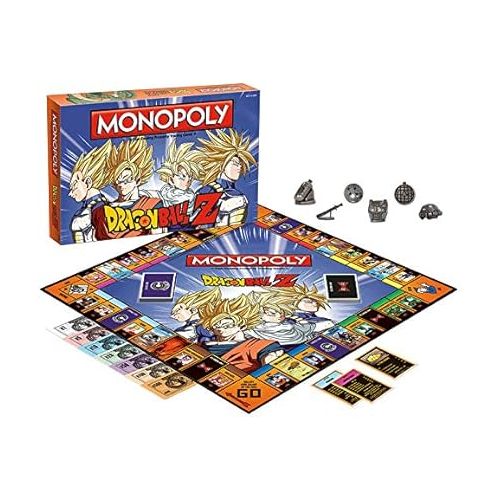  MONOPOLY Dragon Ball Z Board Game | Recruit Legendary Warriors GOKU, VEGETA and GOHAN | Official Dragon Ball Z Anime Series Merchandise | Themed Monopoly Game