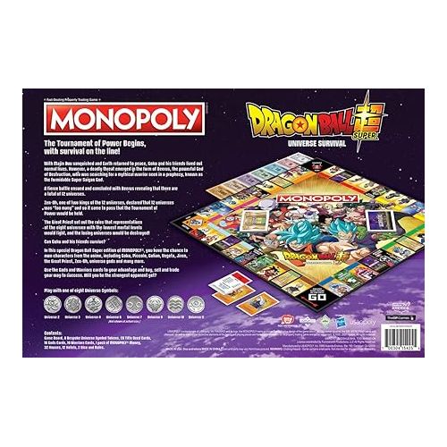  Monopoly Dragon Ball Super | Recruit Legendary Warriors Goku, Vegeta and Gohan | Official Dragon Ball Z Anime Series Merchandise | Themed Monopoly Game