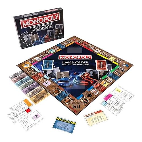  Monopoly®: Law & Order | Buy, Sell, Trade Spaces Featuring Olivia Benson, Jack McCoy, Elliot Stabler, and More | Collectible Monopoly Game | Officially-Licensed Law and Order Game & Merchandise