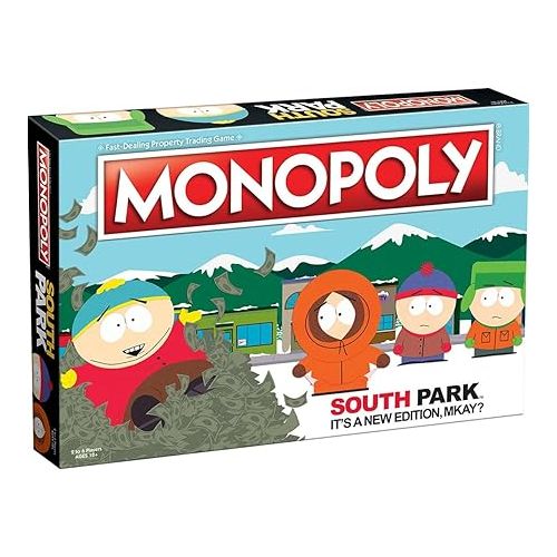  Monopoly South Park | Based on Comedy Central Show Featuring Familiar Locations, Episodes, and Characters Officially-Licensed & Collectible For 2-6 Players