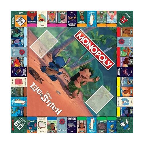  Monopoly: Disney Lilo & Stitch | Buy, Sell, Trade Characters from Disney’s Animated Film | Classic Monopoly Game | Officially-Licensed Lilo and Stitch Merchandise 2-6 Players