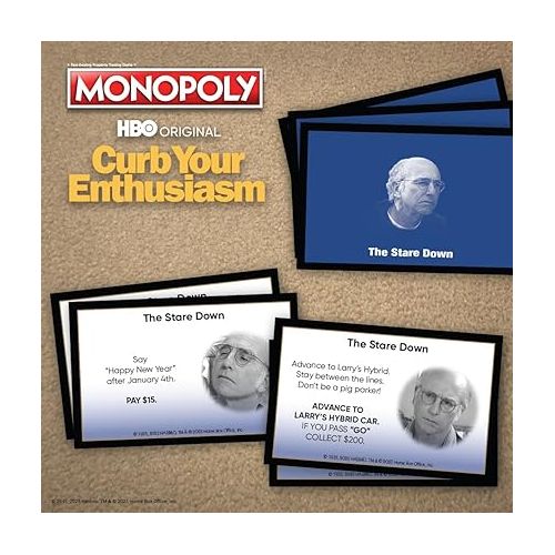  MONOPOLY Curb Your Enthusiasm | Play as Larry’s Glasses, Golf Clubs, Hybrid Car & more | Officially Licensed Collectible Game Based On Hit HBO Comedy Series