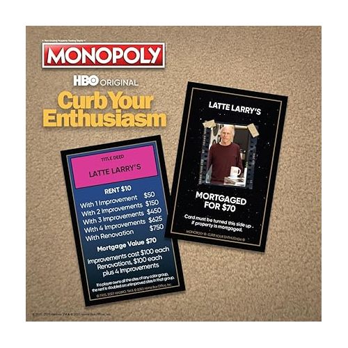  MONOPOLY Curb Your Enthusiasm | Play as Larry’s Glasses, Golf Clubs, Hybrid Car & more | Officially Licensed Collectible Game Based On Hit HBO Comedy Series