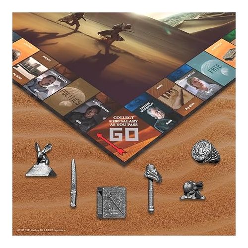  Monopoly: Dune | Play as The Ducal Ring, Crysknife, Gom Jabbar & More |Officially Licensed Collectible Game Based on The Movie Dune