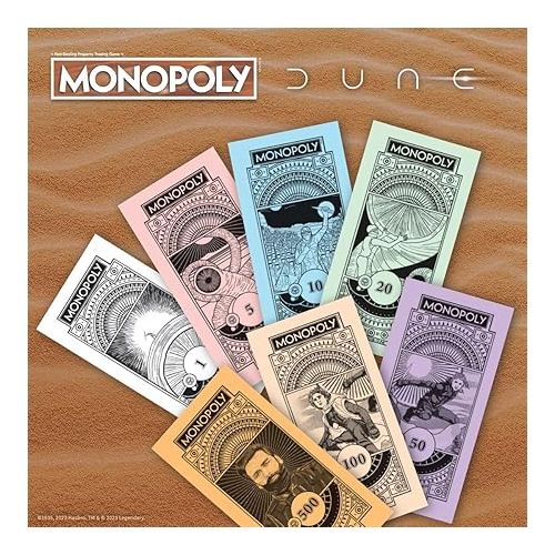  Monopoly: Dune | Play as The Ducal Ring, Crysknife, Gom Jabbar & More |Officially Licensed Collectible Game Based on The Movie Dune