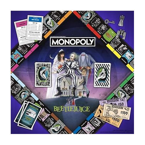  Monopoly Beetlejuice Board Game | Based on The 80’s Fantasy Film Beetlejuice | Officially Licensed Beetlejuice Merchandise | Themed Classic Monopoly Game