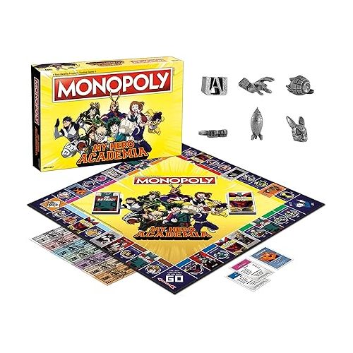  Monopoly: My Hero Academia Board Game | Buy, Sell, Trade Fan-Favorite Heroes from The Popular Anime Show | Classic Monopoly Game | Officially-Licensed My Hero Academia Merchandise