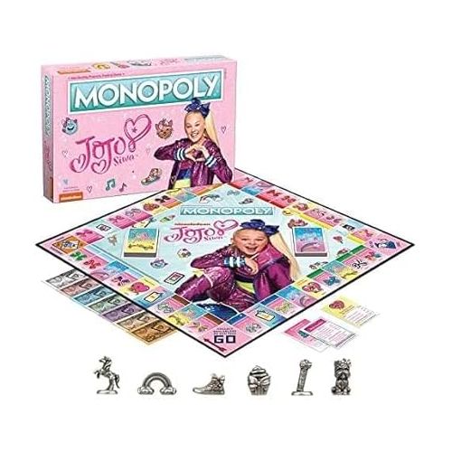  Monopoly JoJo Siwa Edition | Featuring JoJo's Signature Bows & More | Officially Licensed & Collectible JoJo Siwa Game | Great Family Game for All Ages