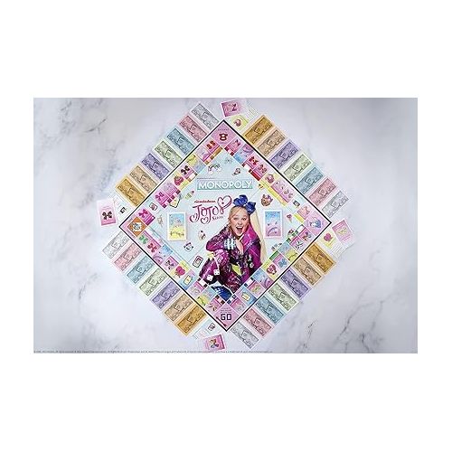  Monopoly JoJo Siwa Edition | Featuring JoJo's Signature Bows & More | Officially Licensed & Collectible JoJo Siwa Game | Great Family Game for All Ages