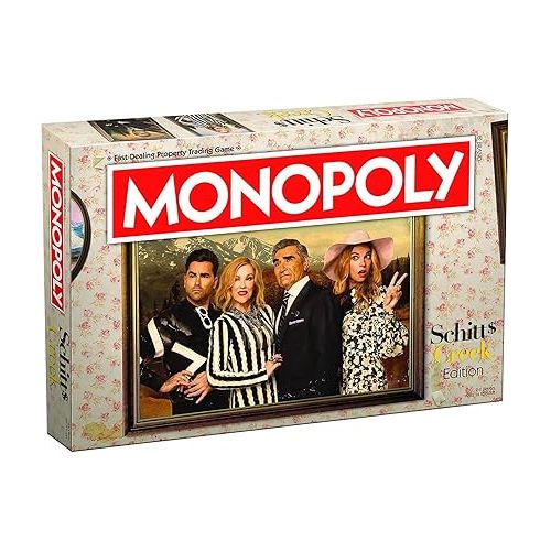  Monopoly Schitt's Creek | Game Tokens Include Bebe Crow, Patrick's Guitar, Rosebud Motel Key & More | Officially Licensed and Collectible Monopoly Game Based on Award Winning Series Schitt's Creek