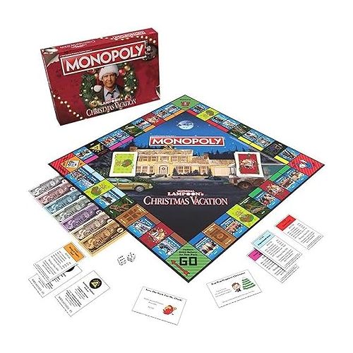  USAOPOLY Monopoly National Lampoons Christmas Vacation | Officially Licensed Board Game | Holiday Classic Movie