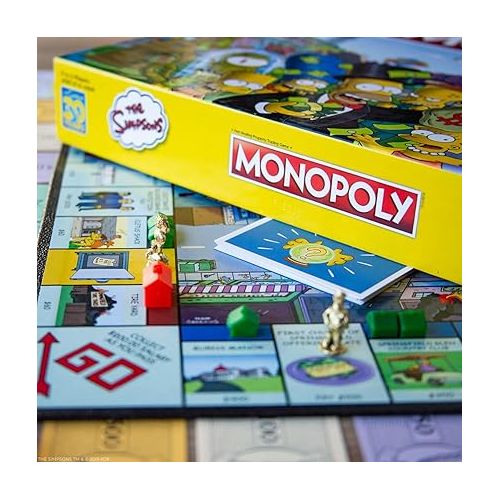  Monopoly The Simpsons Board Game | Based on Fox Series The Simpsons | Collectible Simpsons Merchandise | Themed Classic Monopoly Game