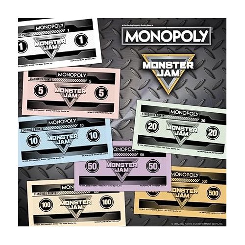  Monopoly: Monster Jam | Buy, Sell, Trade Iconic Trucks Including Grave Digger, Max-D, El Toro Loco, Dragon’s Breath | Classic Game | Officially-Licensed Monster Jam Merchandise