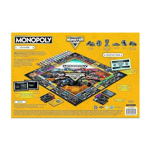  Monopoly: Monster Jam | Buy, Sell, Trade Iconic Trucks Including Grave Digger, Max-D, El Toro Loco, Dragon’s Breath | Classic Game | Officially-Licensed Monster Jam Merchandise