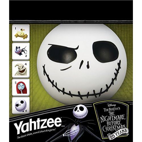  [아마존베스트]USAOPOLY Yahtzee The Nightmare Before Christmas 25 Year Anniversary, Yahtzee Dice Game, Jack Skellington Merchandise