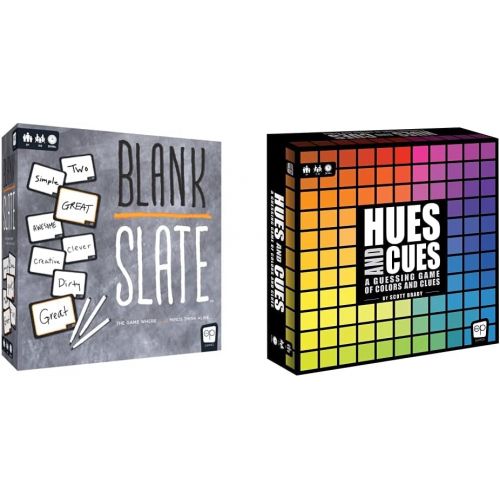  USAOPOLY Blank Slate - The Game Where Great Minds Think Alike & CUES Vibrant Color Guessing Game Perfect for Family Game Night Connect Clues and Colors Together 480 Color Squares to Guess