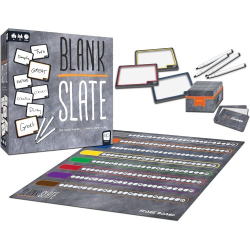  USAOPOLY Blank Slate - The Game Where Great Minds Think Alike & CUES Vibrant Color Guessing Game Perfect for Family Game Night Connect Clues and Colors Together 480 Color Squares to Guess