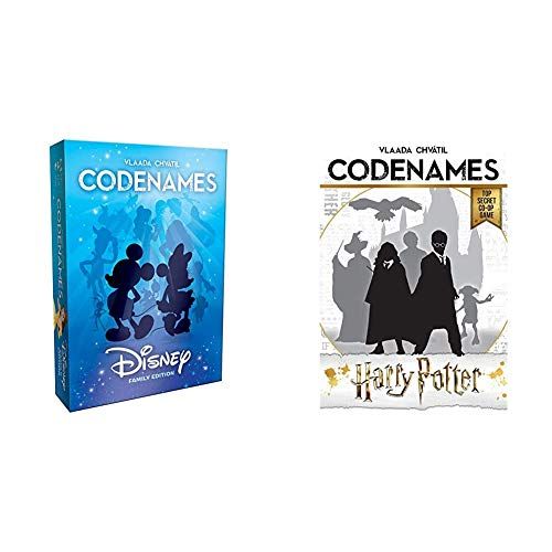  USAOPOLY Codenames Disney Family Edition Best Family Board Game, Great Game Featuring Disney Characters & CODENAMES: Harry Potter Board Game Based on Harry Potter Films Harry Potter Merchan