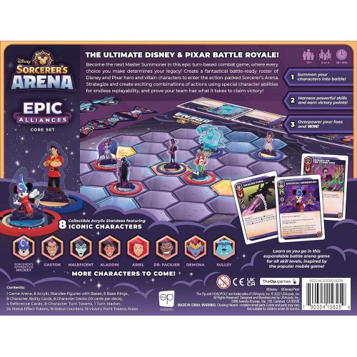  USAOPOLY Disney Sorcerers Arena: Epic Alliances Core Set Strategy Board Game for 2 or 4 Players Ages 13 & Up Featuring Disney and Pixar Characters & Villains Officially-Licensed Disney Fami