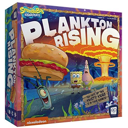  USAOPOLY Spongebob: Plankton Rising Cooperative Dice and Card Game Featuring Artwork & Characters from Nickelodeons Spongebob Squarepants Cartoon Officially Licensed Spongebob Game