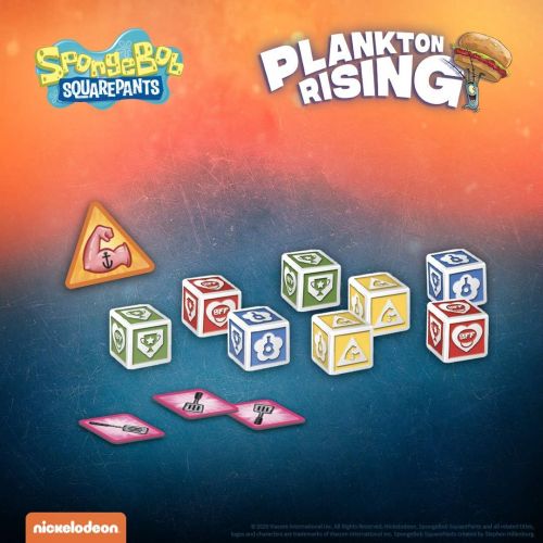  USAOPOLY Spongebob: Plankton Rising Cooperative Dice and Card Game Featuring Artwork & Characters from Nickelodeons Spongebob Squarepants Cartoon Officially Licensed Spongebob Game