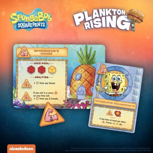  USAOPOLY Spongebob: Plankton Rising Cooperative Dice and Card Game Featuring Artwork & Characters from Nickelodeons Spongebob Squarepants Cartoon Officially Licensed Spongebob Game