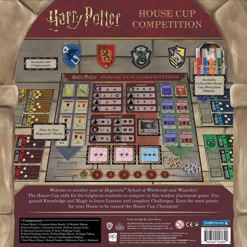  USAOPOLY Harry Potter House Cup Competition Worker Placement Board Game Play as Your Favorite Hogwarts House Officially Licensed Harry Potter Game