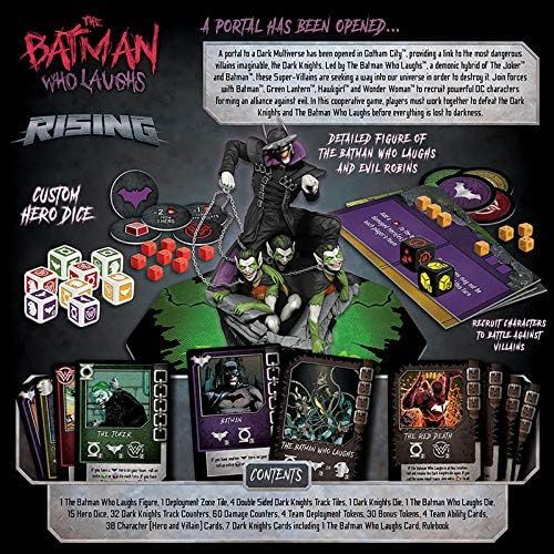  USAOPOLY The Batman Who Laughs Rising Cooperative Board Game Featuring DC Comics Heroes and Villains - Wonder Woman, Green Lantern, Hawkgirl, Batman, Harley Quinn, The Flash, Cyborg License